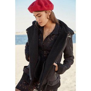 Silence + Noise Faux Shearling Tough Hooded Aviato